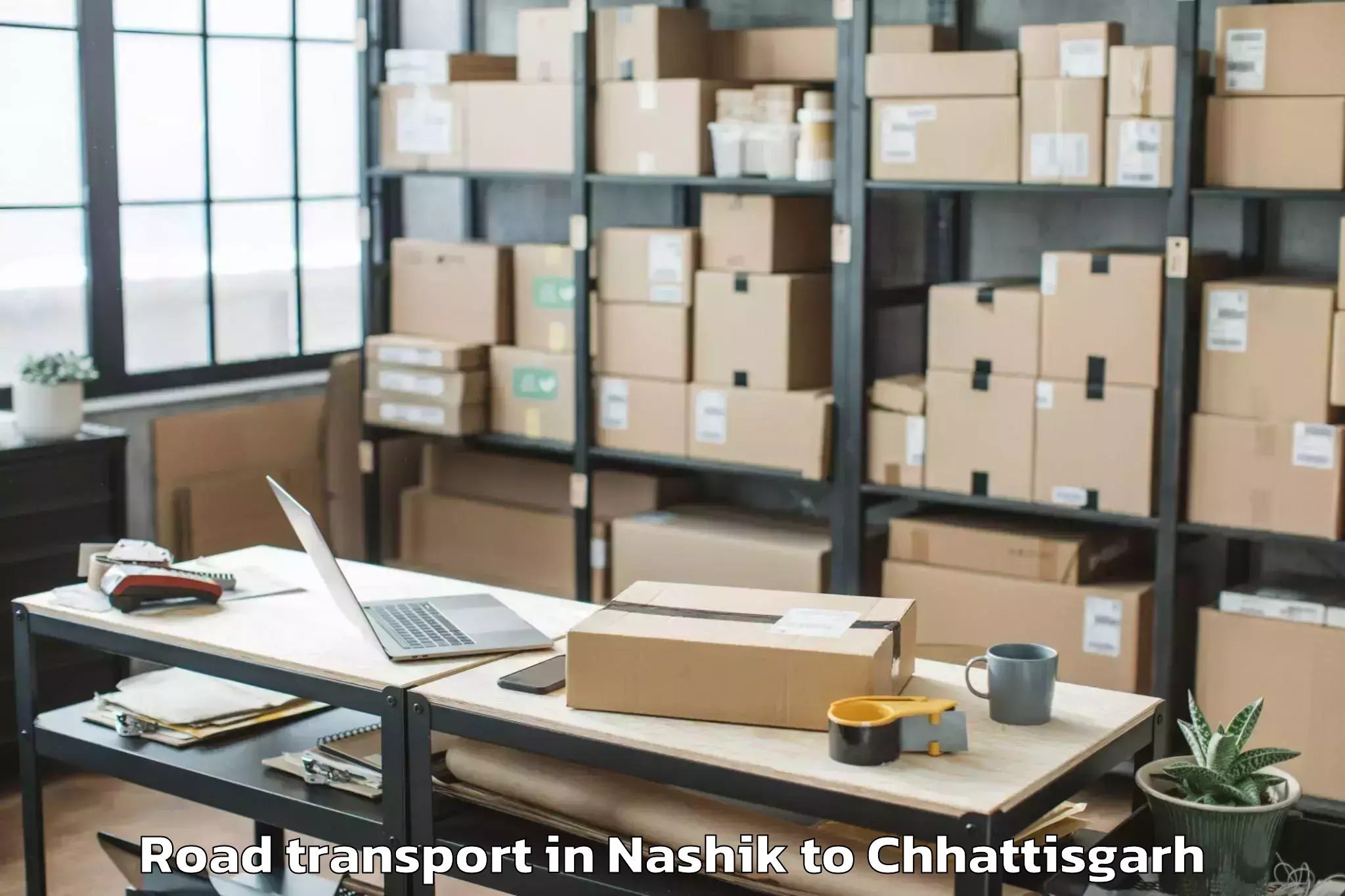 Book Your Nashik to Gharghoda Road Transport Today